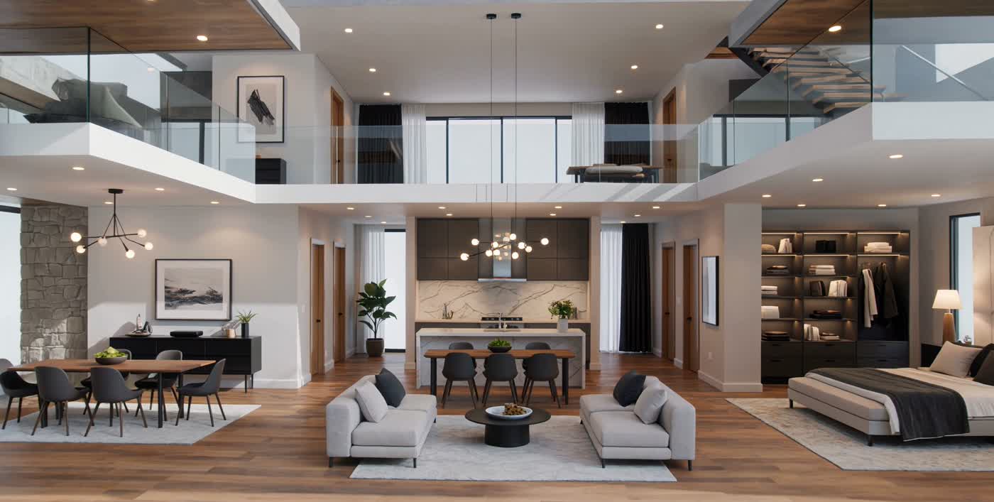 The Glass House interior
