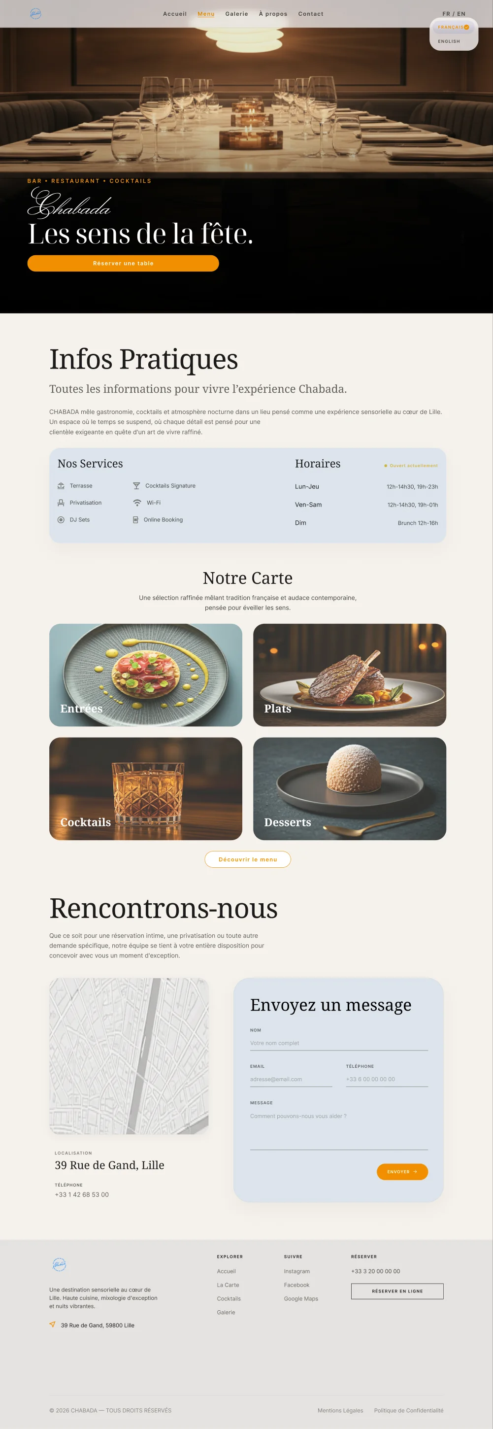 Chabada desktop homepage