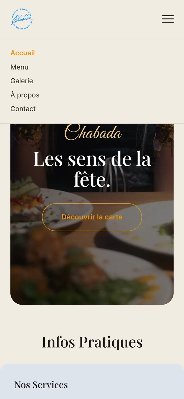 Mobile navigation open