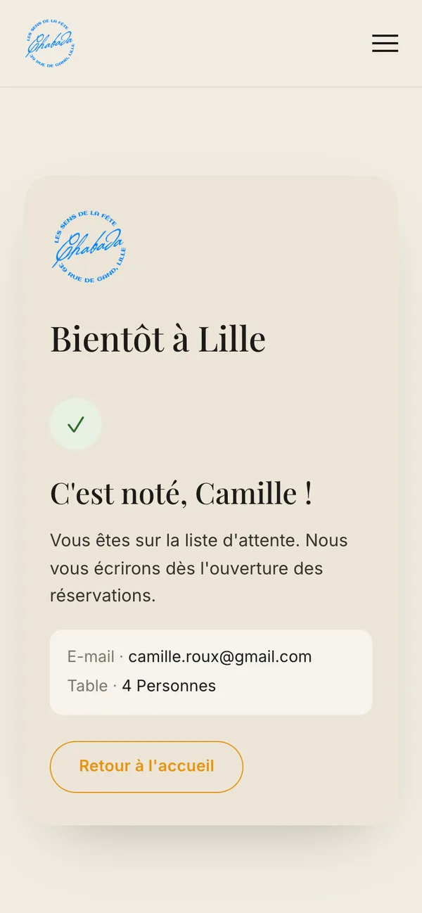 Mobile waitlist confirmation