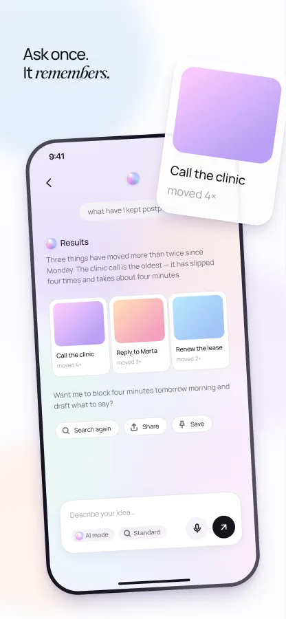 App Store shot 2, ask once it remembers