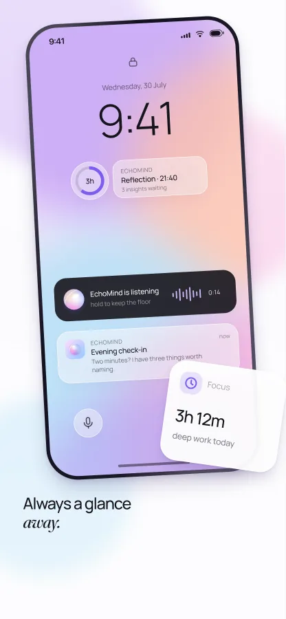 App Store shot 8, always a glance away
