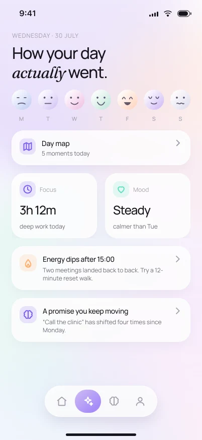 EchoMind insights screen