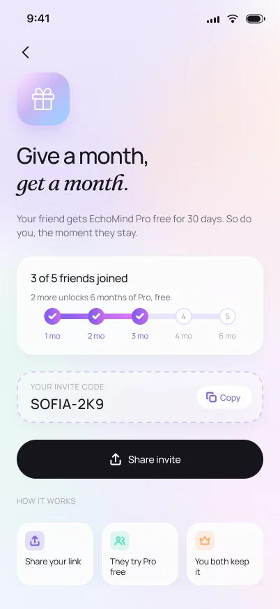 EchoMind referral screen