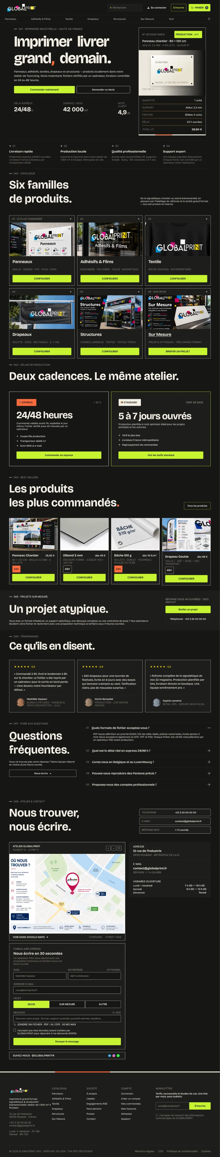 Global Print Nord homepage
